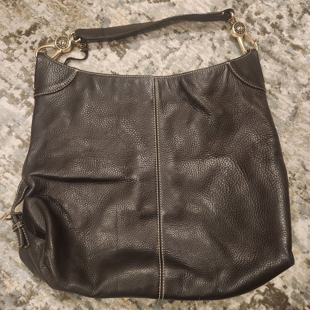 Dooney & Bourke Dark Choclate Brown Leather Hobo Bag
